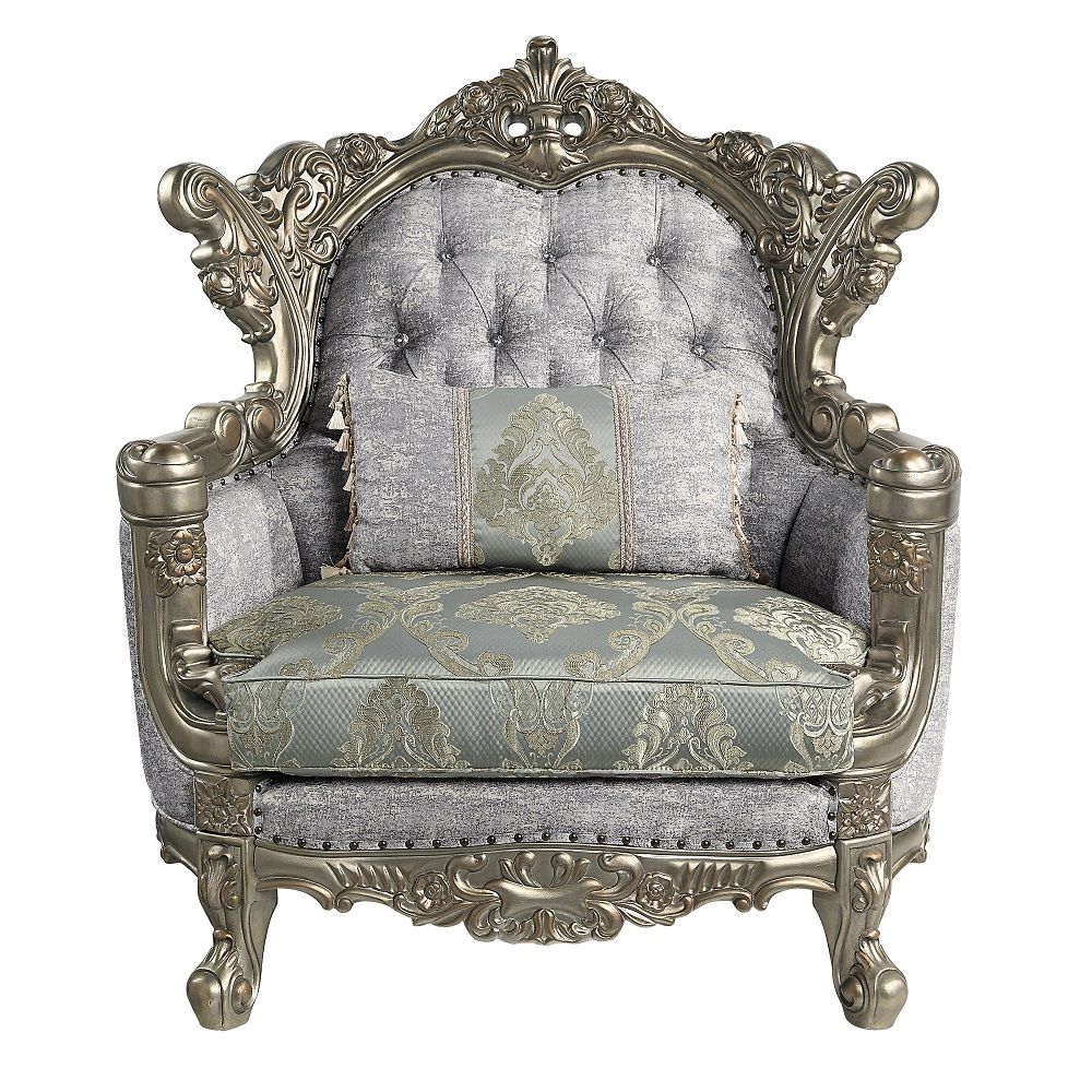 ACME Miliani - Chair With Pillow - Antique Bronze | Meri Furniture