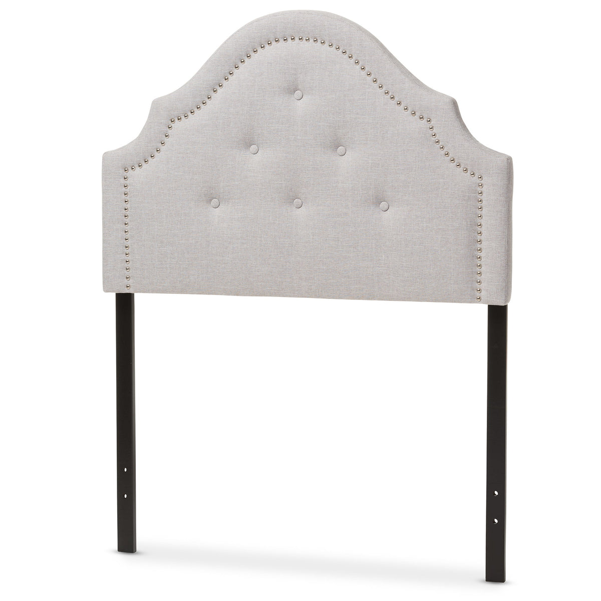 Cora Modern and Contemporary Grayish Beige Fabric Upholstered Twin Size Headboard