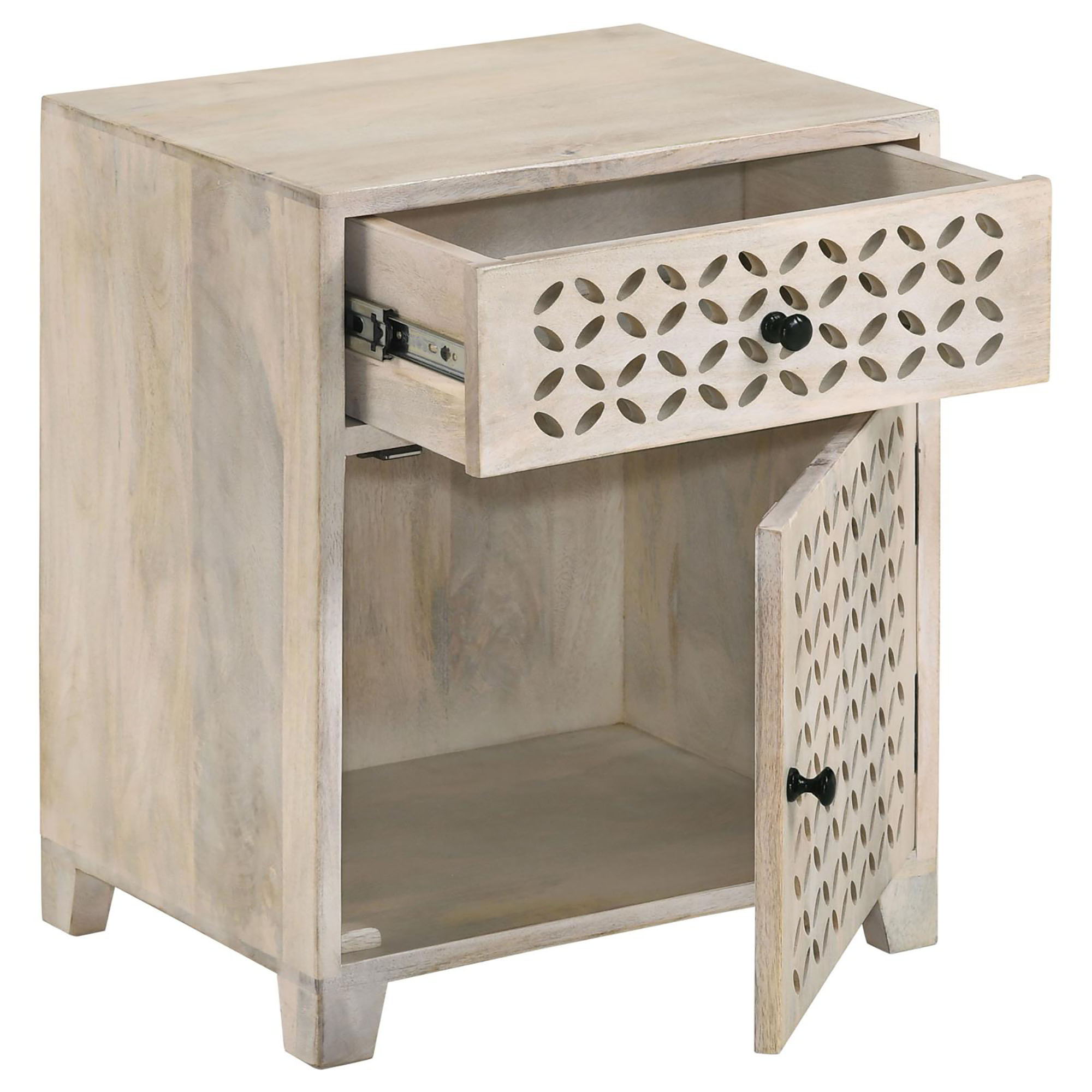 1 Door Accent Cabinet With Drawer - Beige