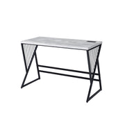 ACME Collick - Writing Desk - Weathered Gray & Black Finish | Meri Furniture