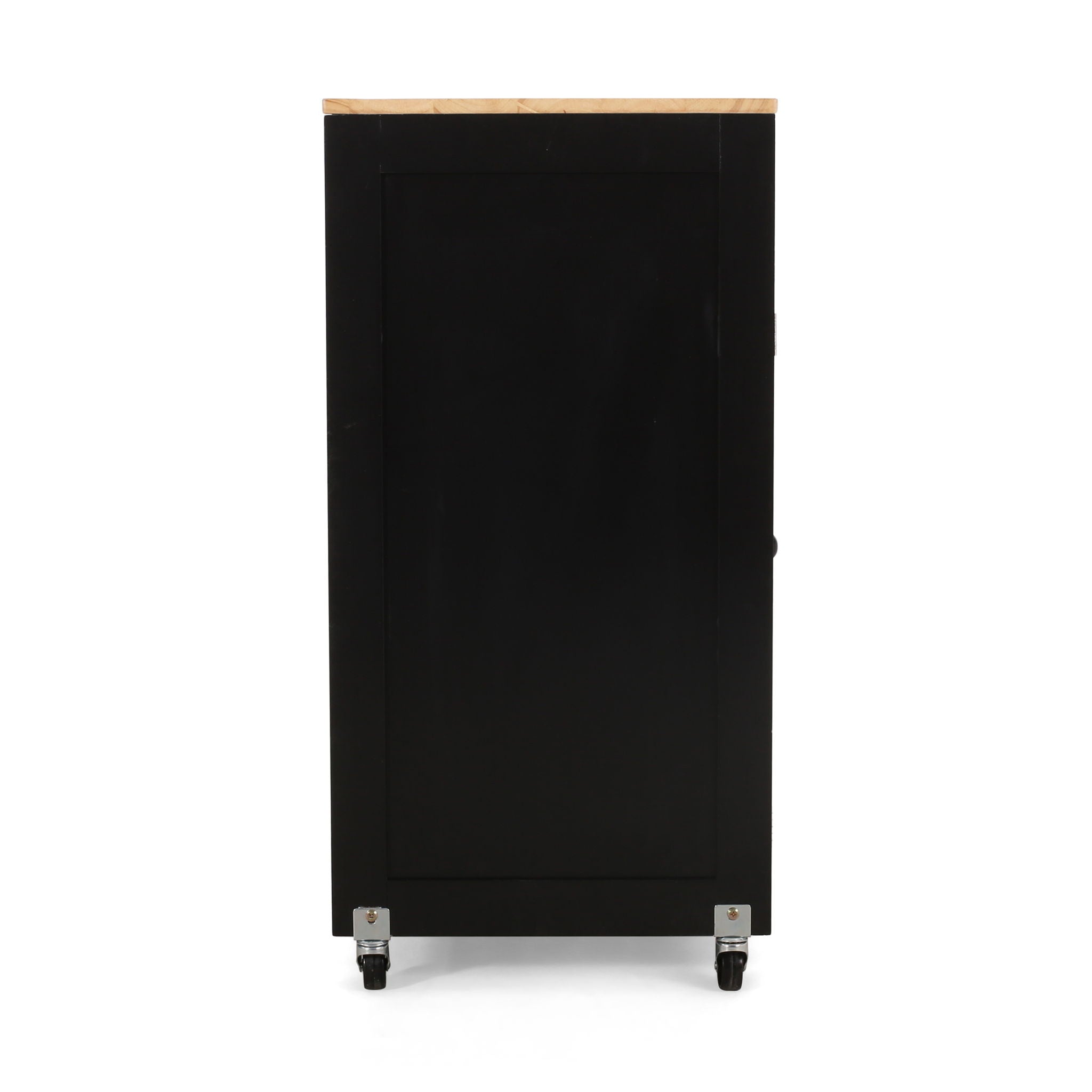 Lanier - Kitchen Cart With Wheels - Black