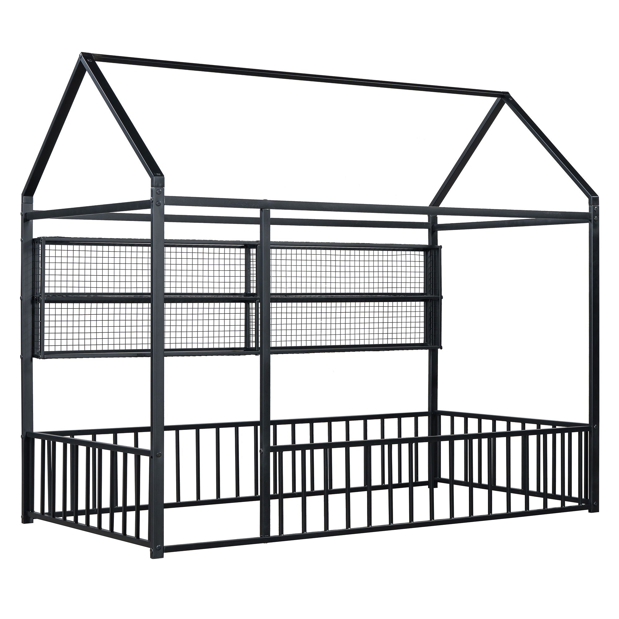 House Frame With Fence And Shelves