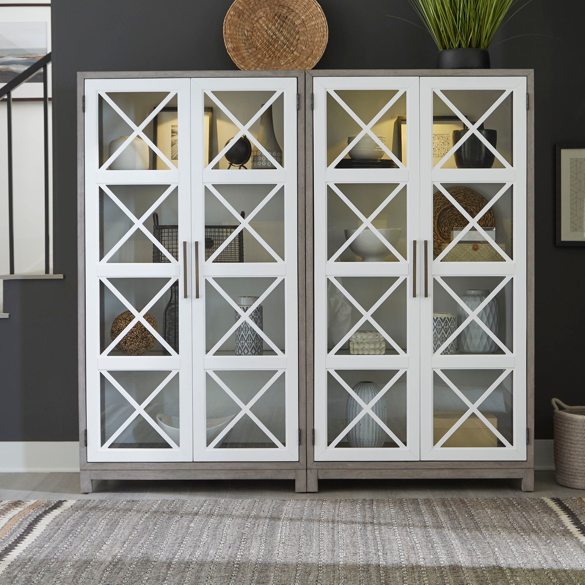 Liberty Furniture Palmetto Heights - Bunching Cabinet (Set of 2) - White | Meri Furniture