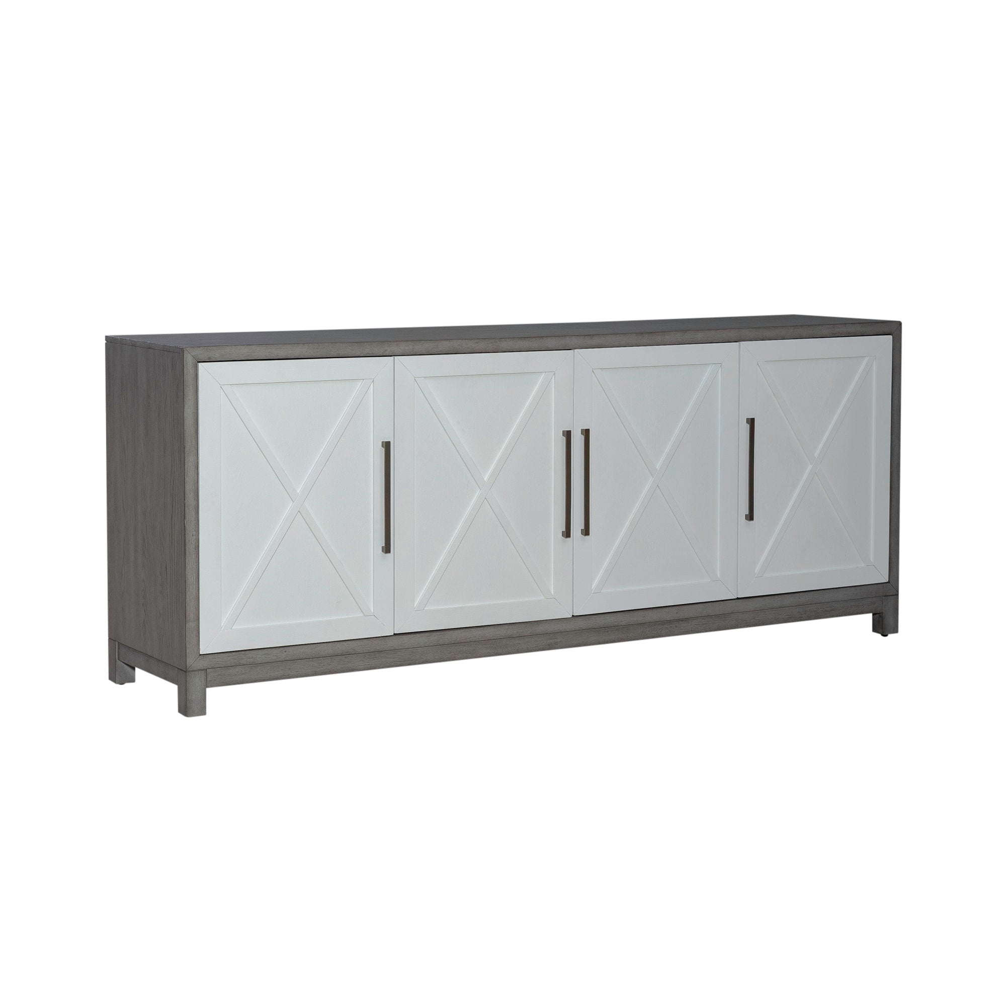 Liberty Furniture Palmetto Heights - 78" TV Console - White | Meri Furniture