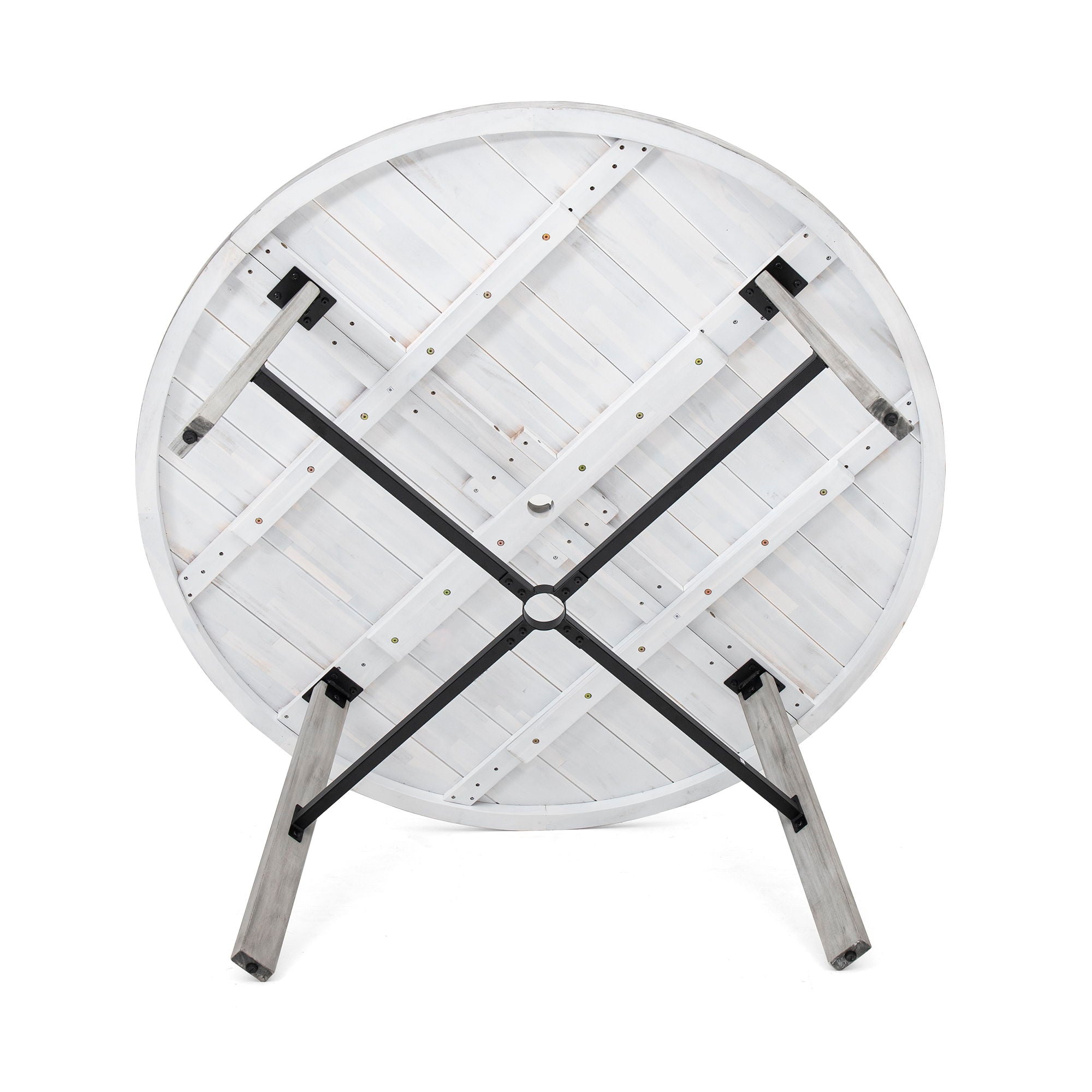 6 Person Outdoor Wooden Dining Set With Umbrella Hole And Removable Cushions For Patio - Gray