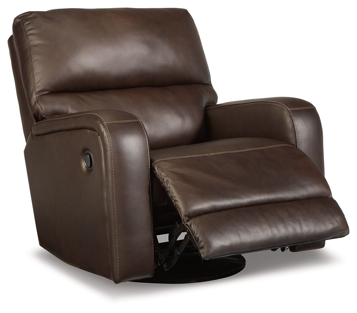Signature Design by Ashley® Emberla - Coffee - Swivel Glider Recliner | Meri Furniture