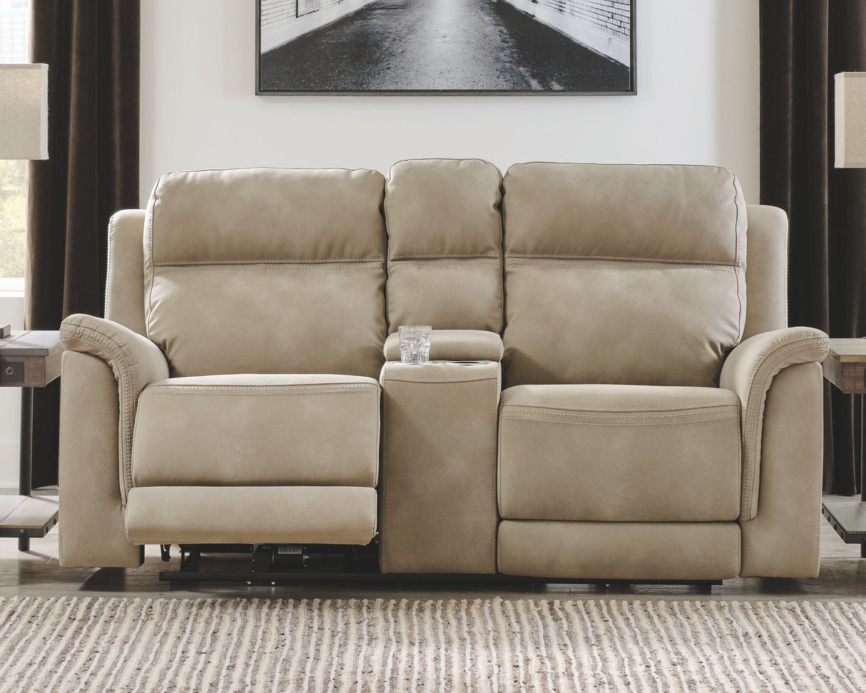 Next-Gen Durapella - Reclining Power Loveseat With Console