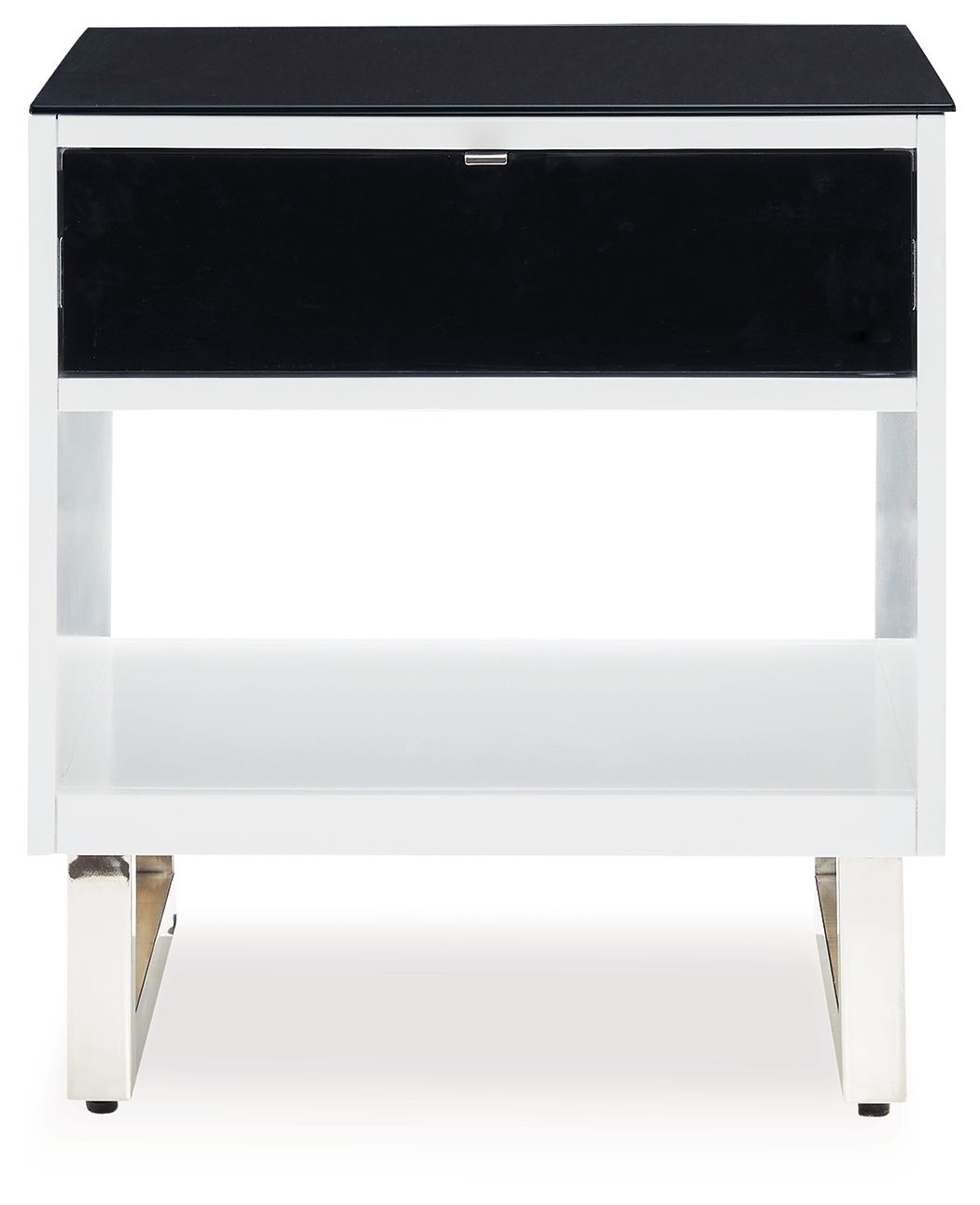 Signature Design by Ashley® Gardoni - White / Black - Rectangular End Table | Meri Furniture