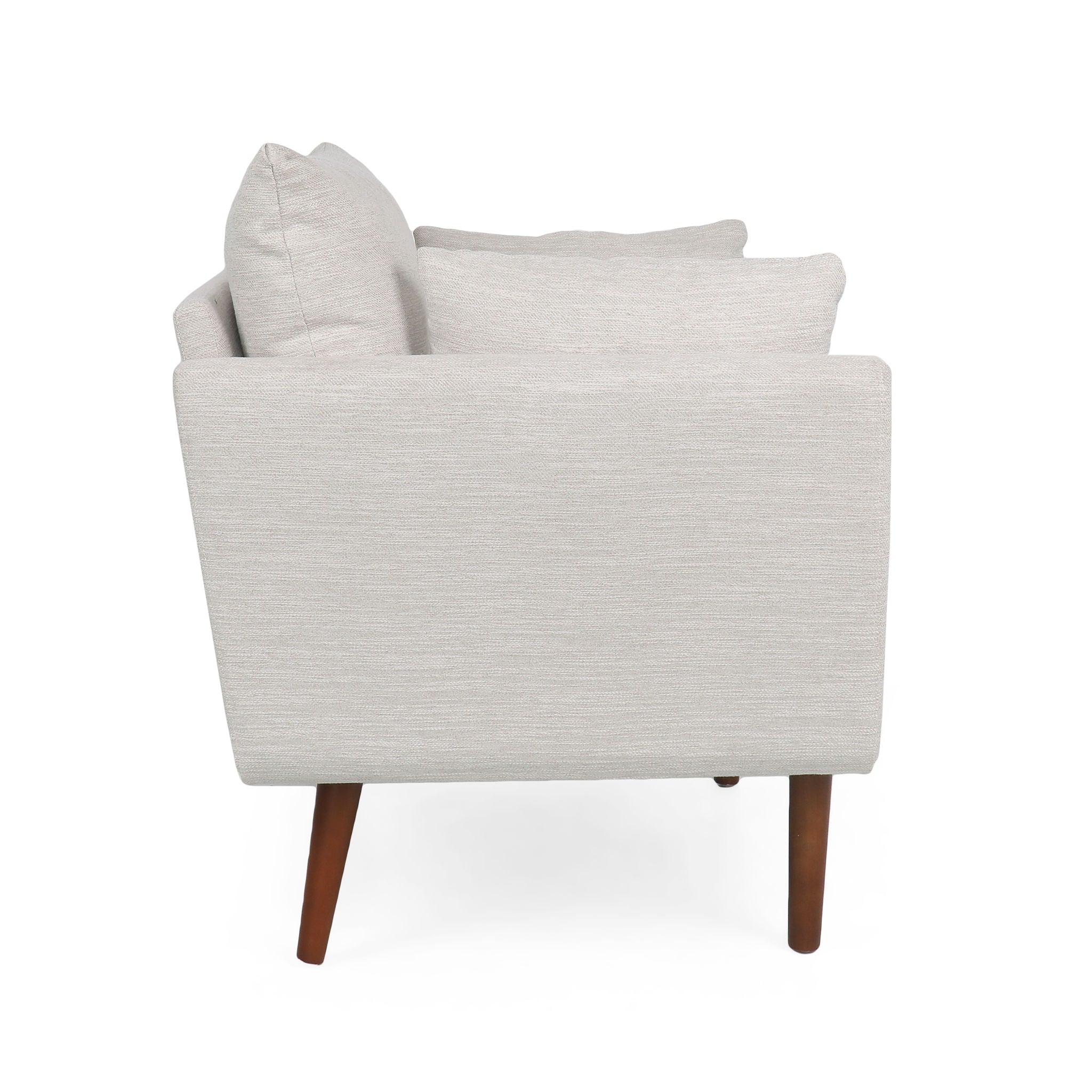 Luminate - Upholstered Fabric Club Chair With Tapered Legs And 2 Accent Pillows