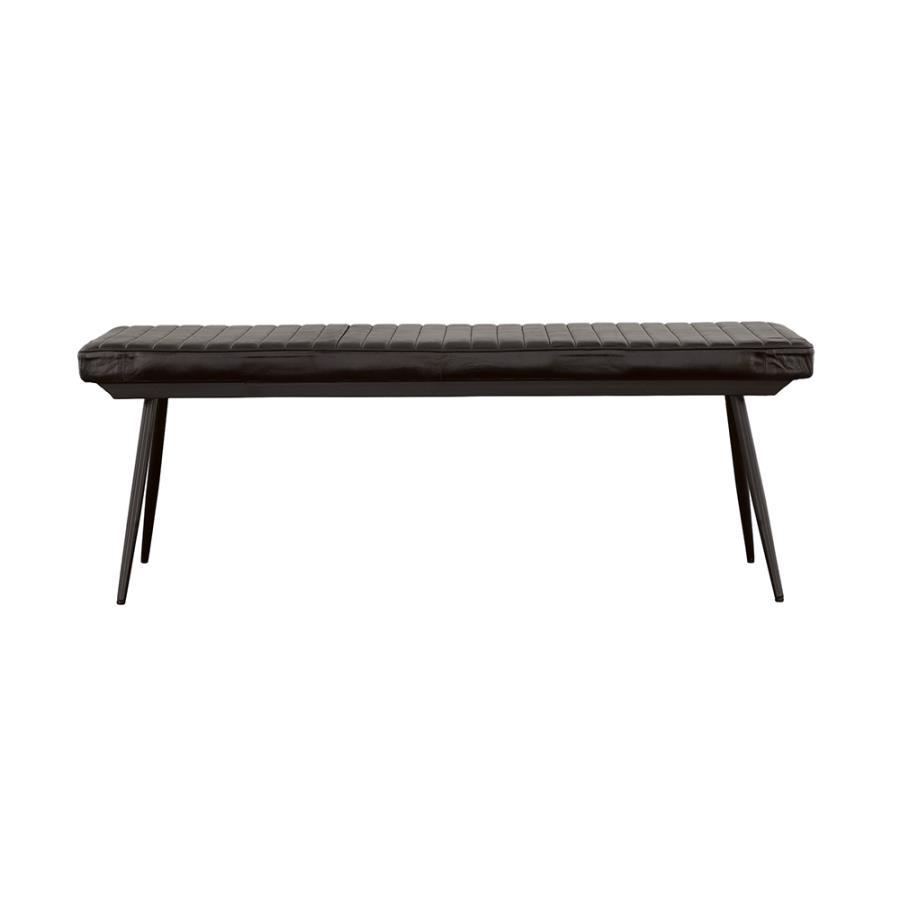 Coaster Fine Furniture Misty - Leather Upholstered Dining Bench - Antique Espresso | Meri Furniture