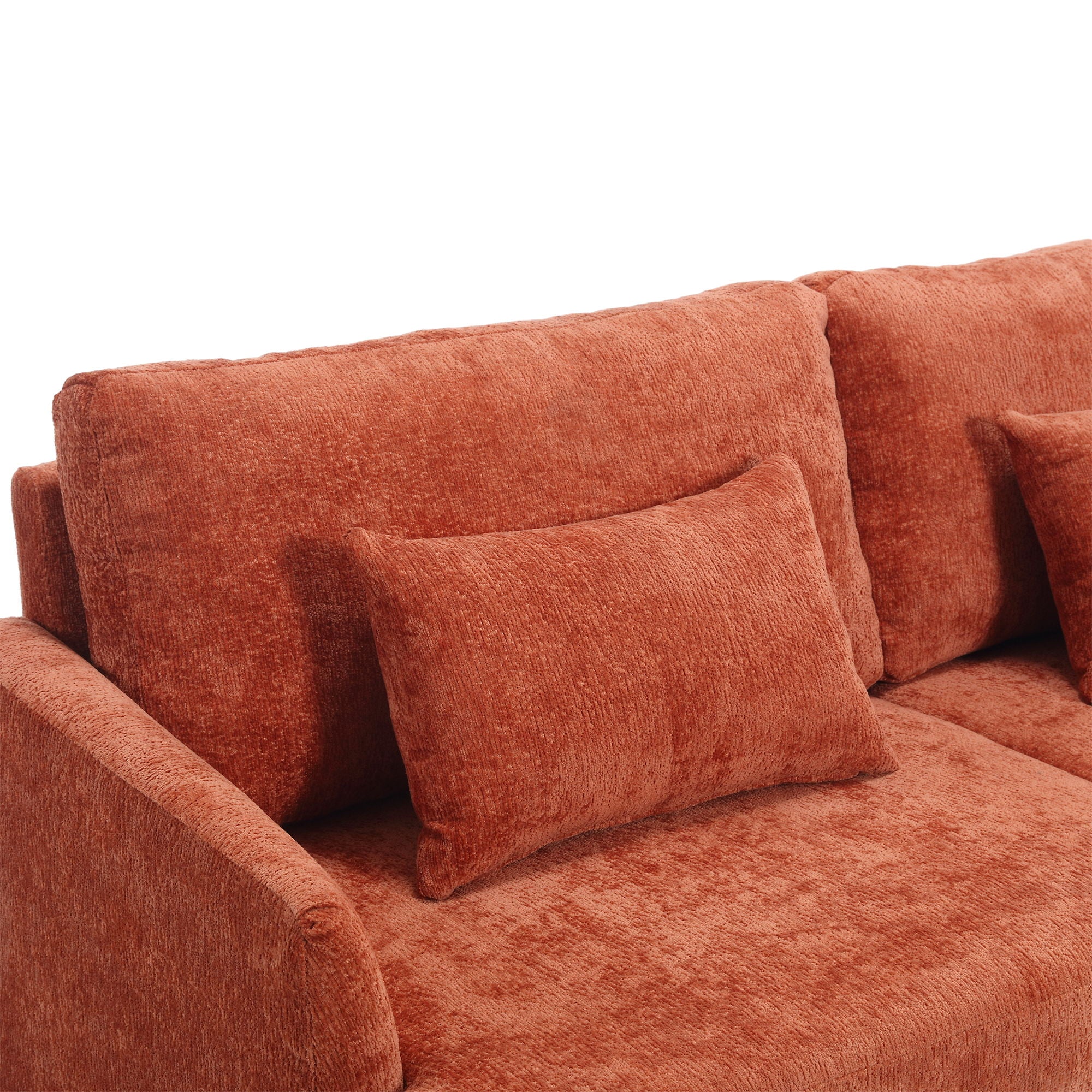 Mid Century Modern Fabric Loveseat Sofa, 2 Seat Upholstered Couch