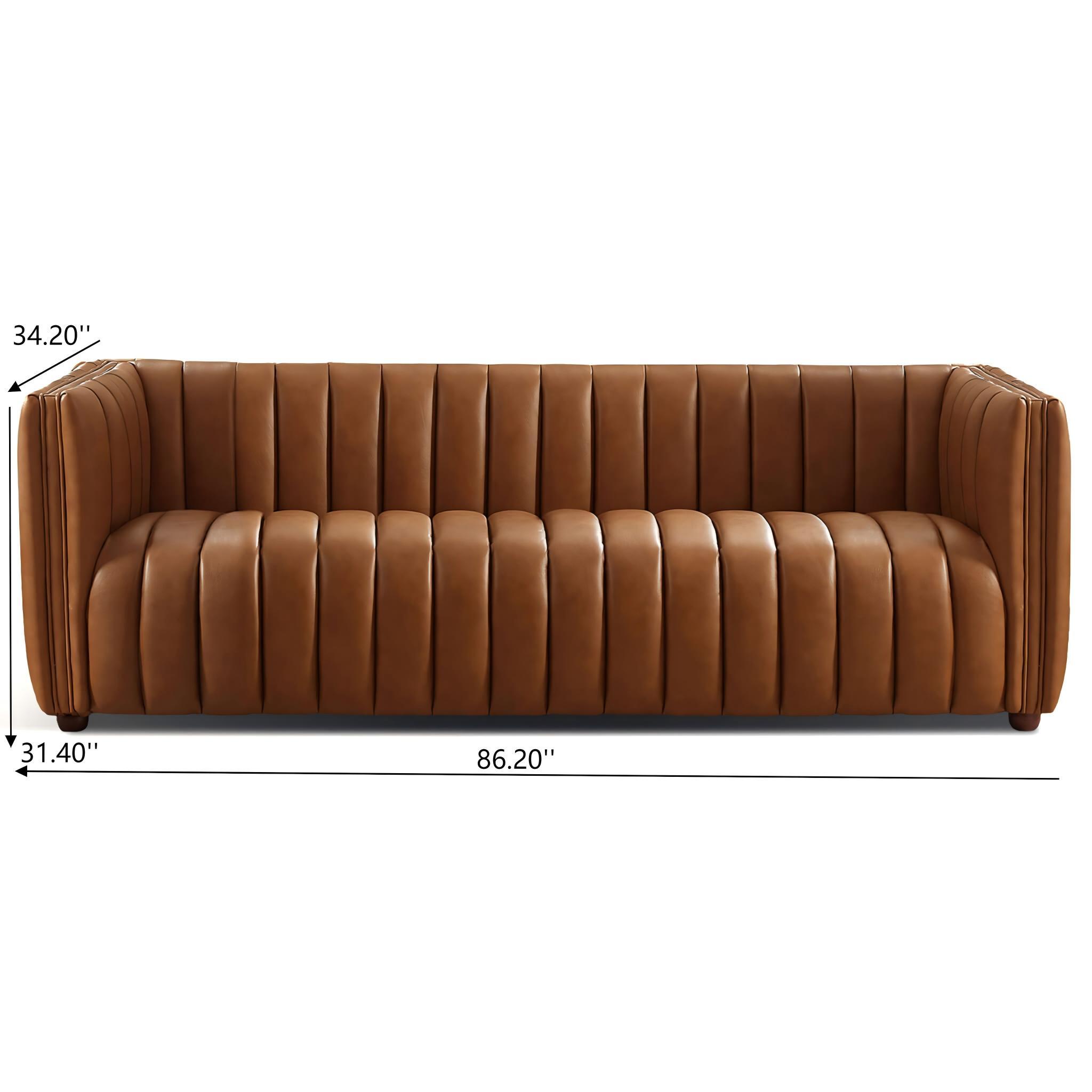 April - Mid-Century Modern Luxury Tight Back Boucle Couch