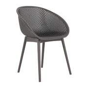 2 Piece Durable Single Chair With Mesh Hollow Out Design