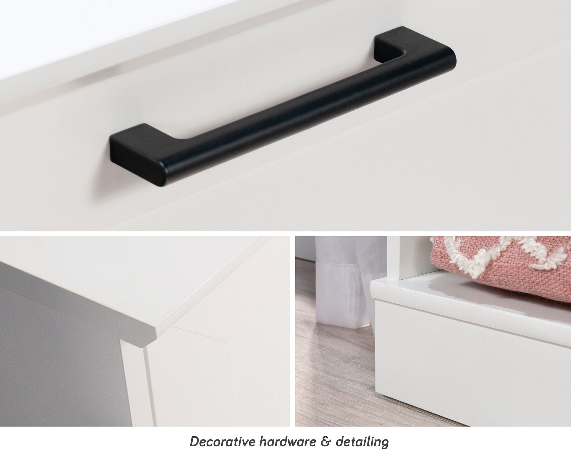 Short Shoe Cabinet with Flip Door in White