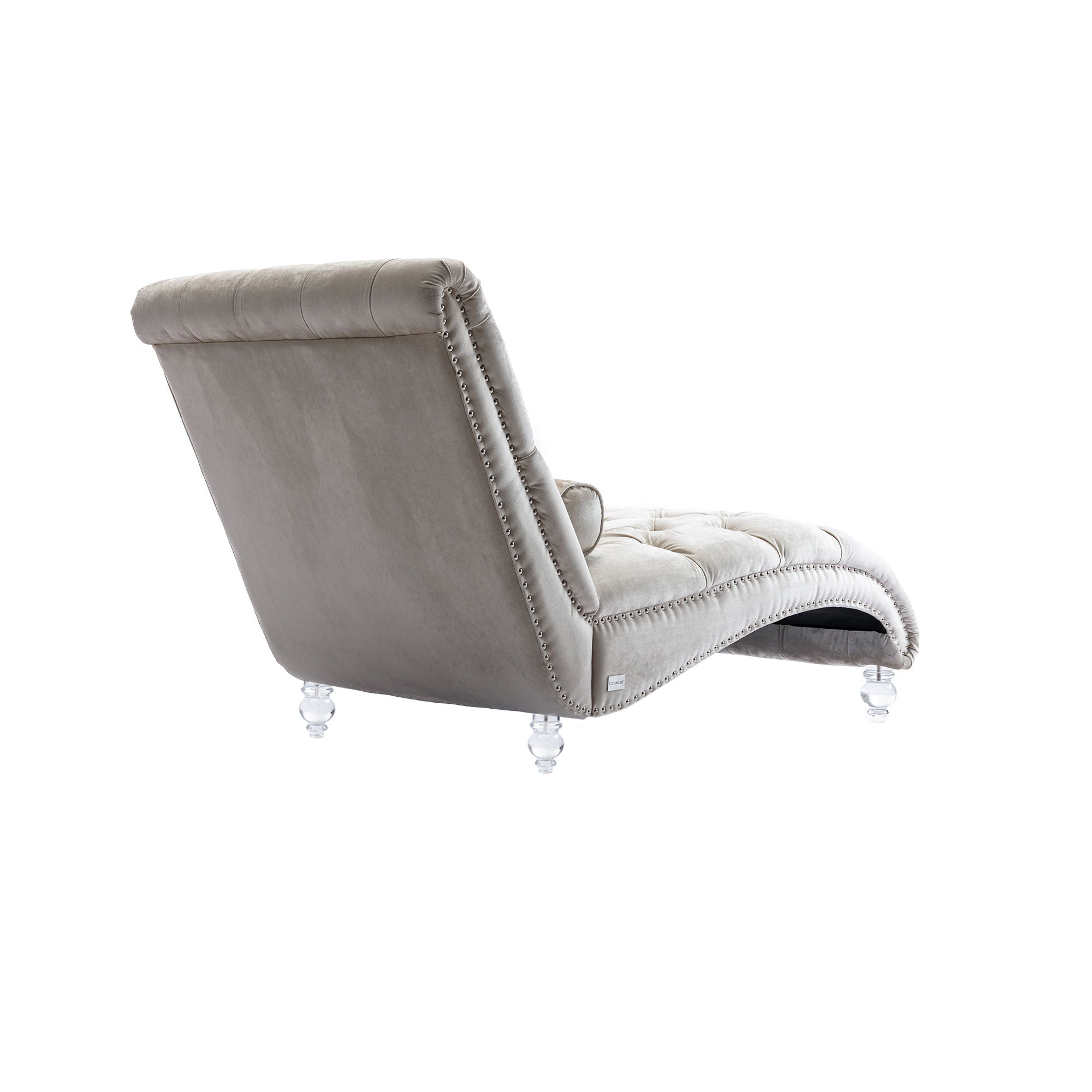 Velvet Chaise Lounge Indoor, Button Tufted Upholstered Chaise Lounge Chair With Pillow