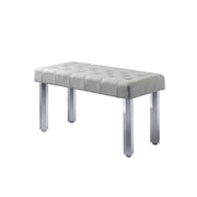 ACME Bagley - Bench - Linen & Clear Acrylic | Meri Furniture