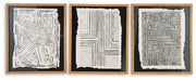 Signature Design by Ashley® Wonderstow - Black / Beige - Wall Art Set (Set of 3) | Meri Furniture