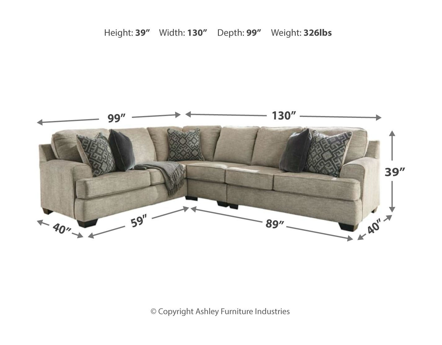 Signature Design by Ashley® Bovarian - Sectional Set | Meri Furniture