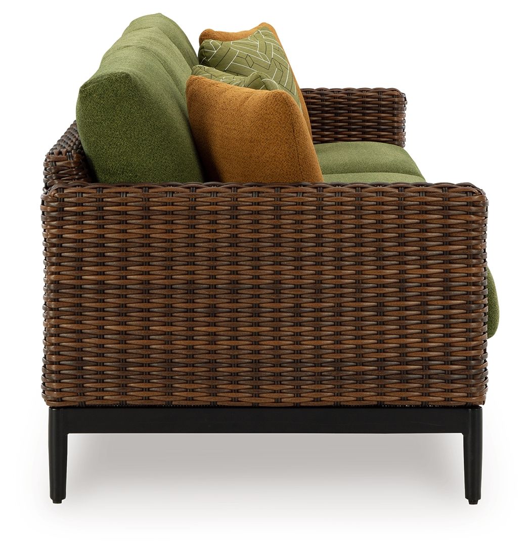 Signature Design by Ashley® Horizon Hall - Brown / Green - Sofa With Cushion | Meri Furniture