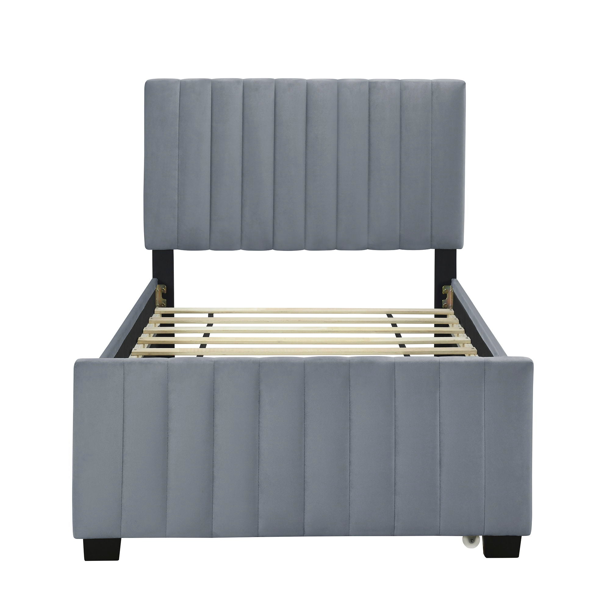 Upholstered Design Platform Bed With Trundle