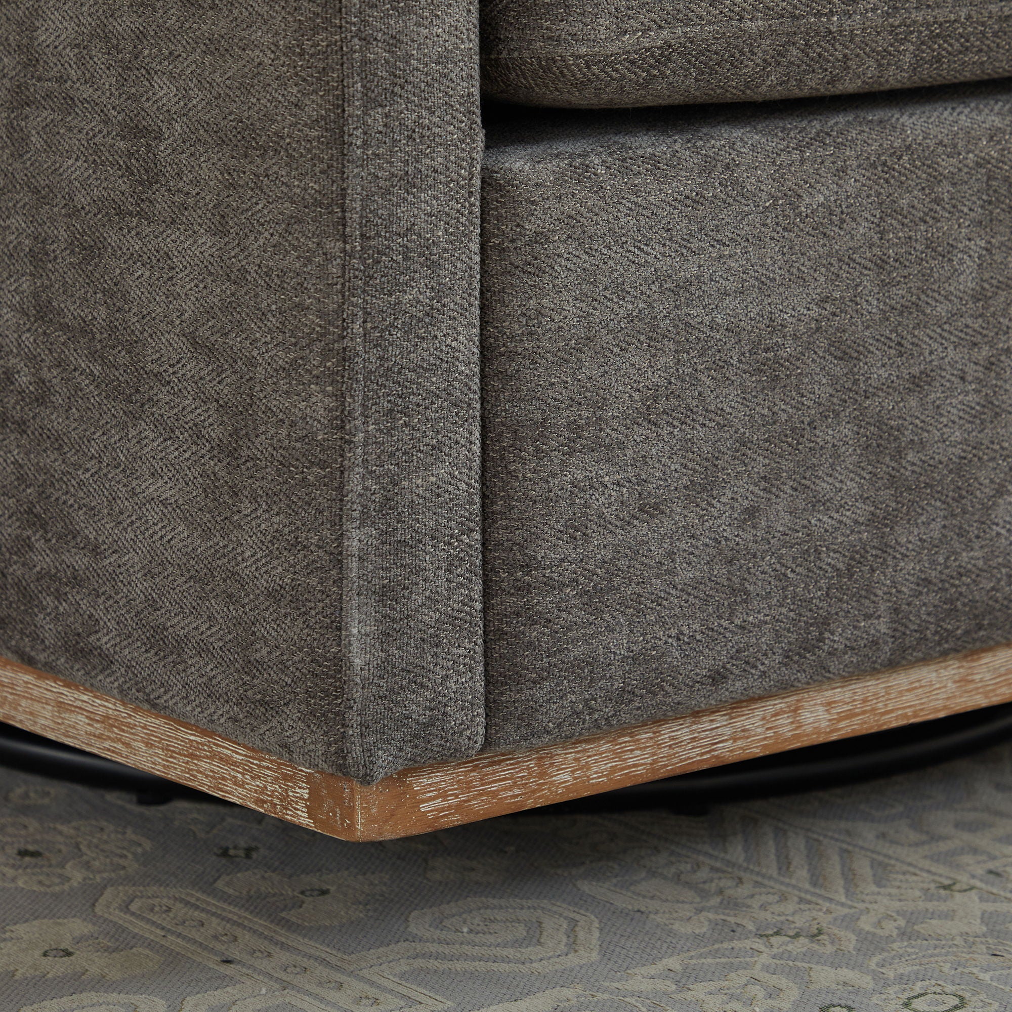 Modern Square Upholstered Swivel Accent Chair With Metal Base