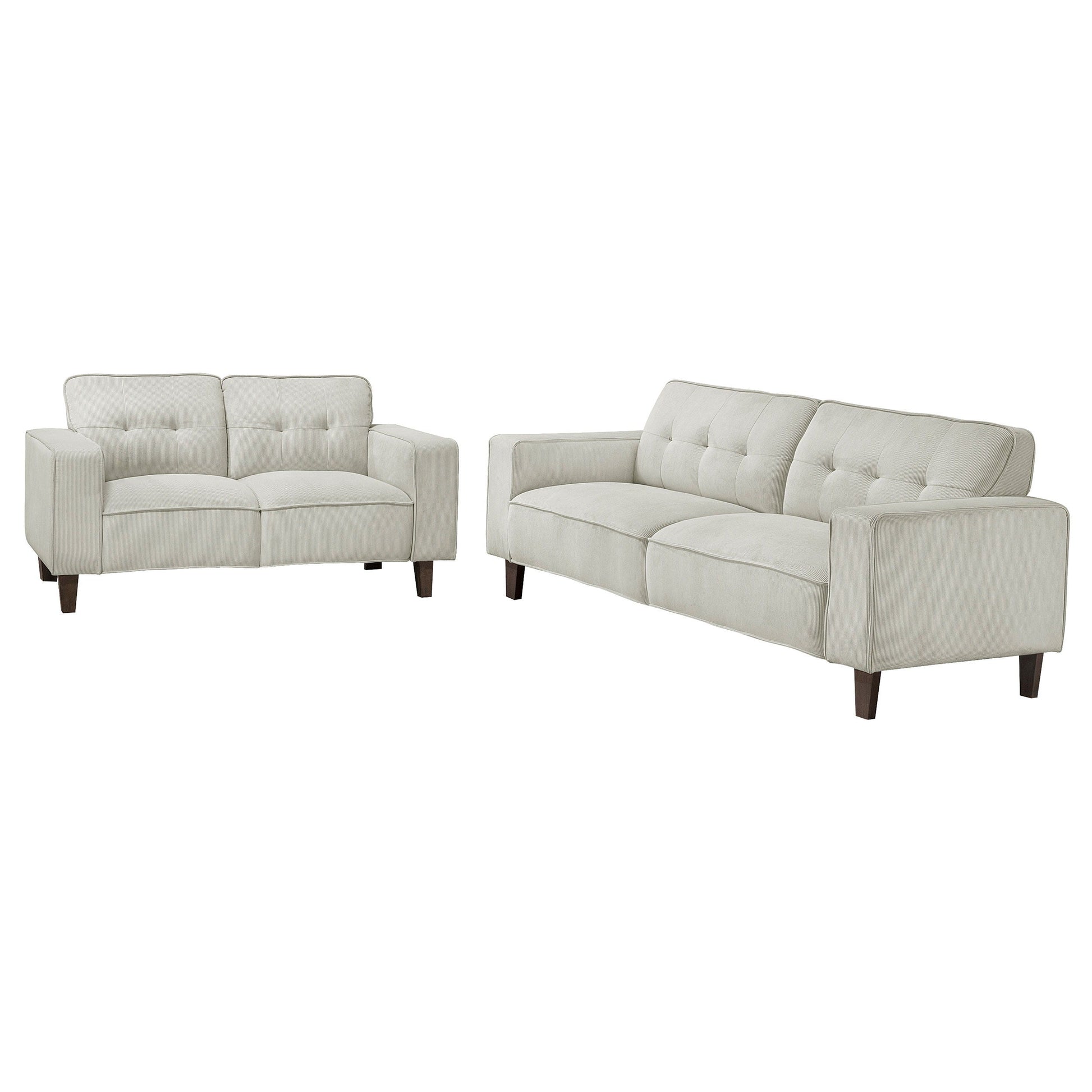 Coaster Fine Furniture Deerhurst - Upholstered Tufted Track Arm Sofa Set | Meri Furniture