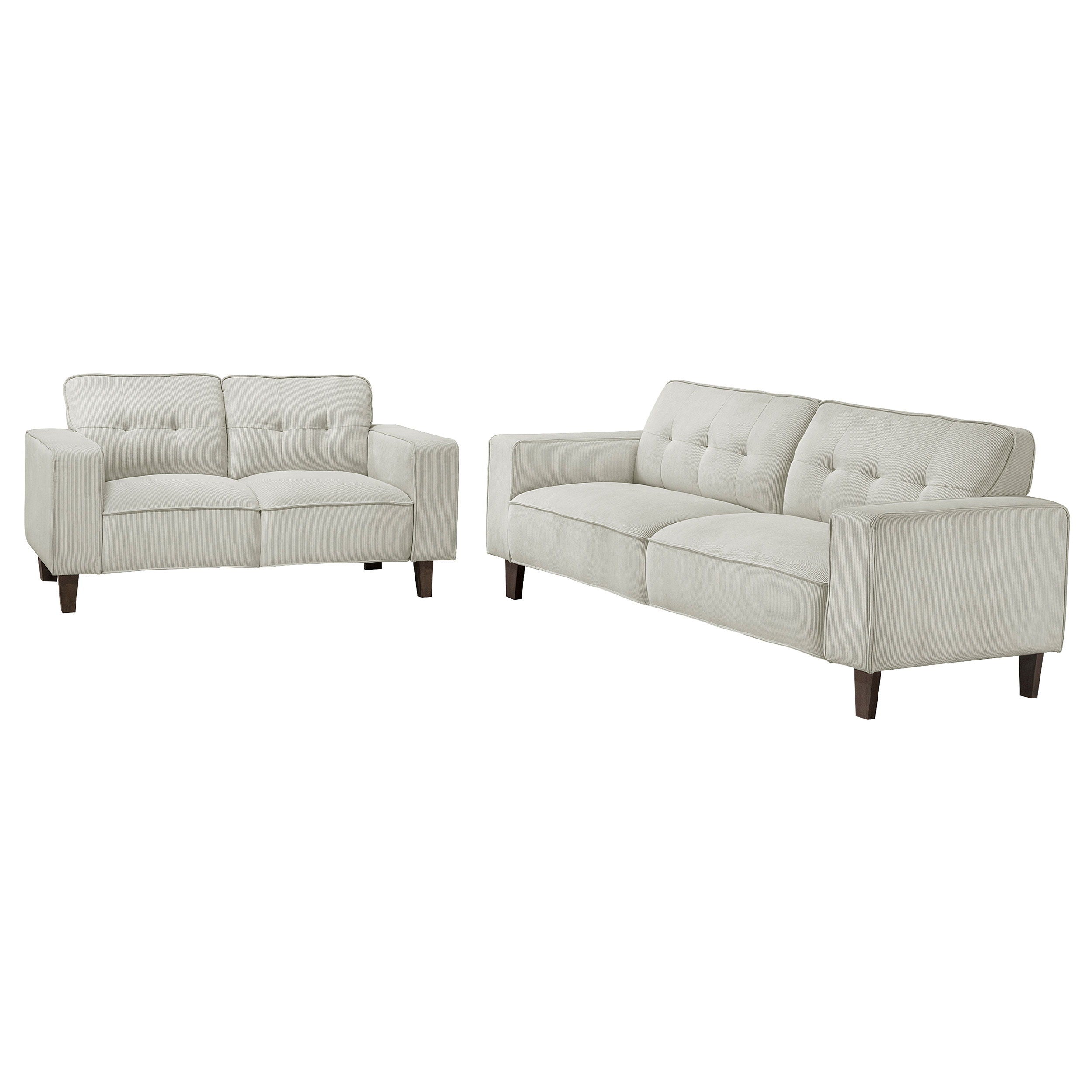 Coaster Fine Furniture Deerhurst - Upholstered Tufted Track Arm Sofa Set | Meri Furniture