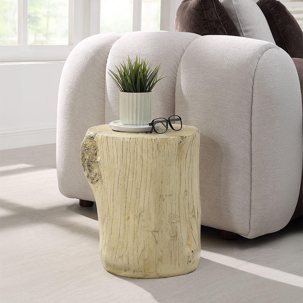 ACME Gene - Accent Table - Natural Brown Finish | Meri Furniture