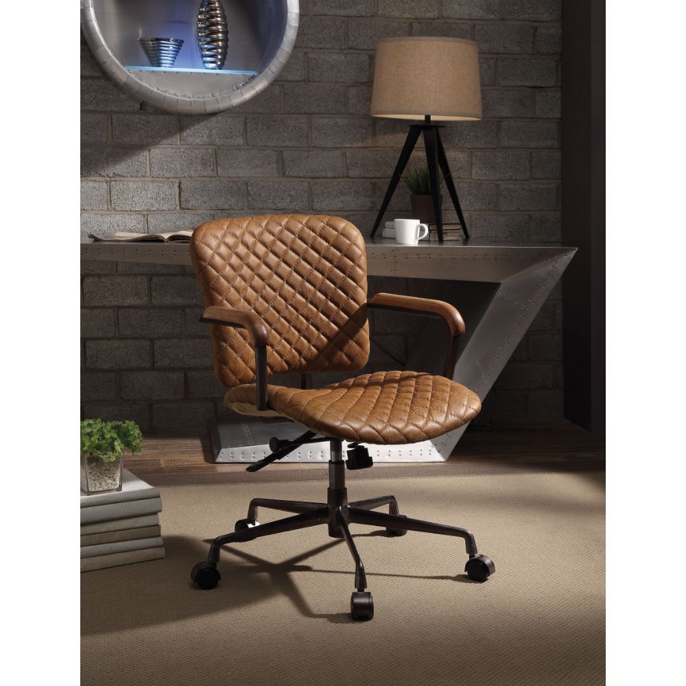 ACME Josi - Executive Office Chair - Coffee Top Grain Leather | Meri Furniture