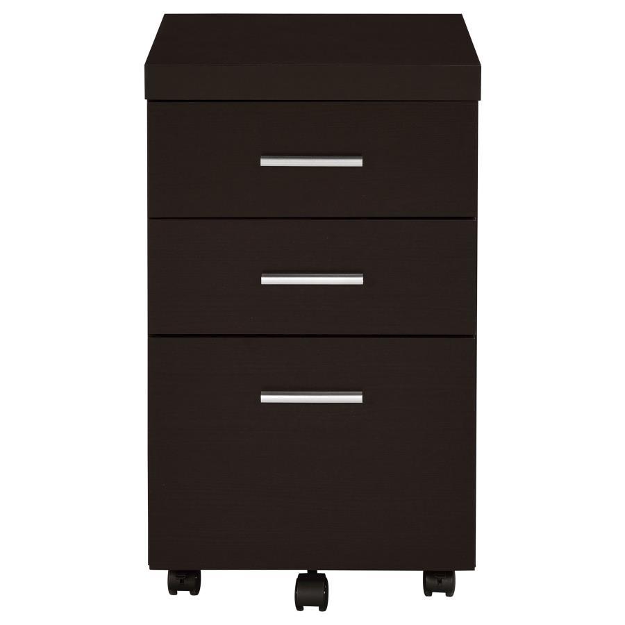 Coaster Fine Furniture Skeena - 3-Drawer Mobile Office Cabinet | Meri Furniture