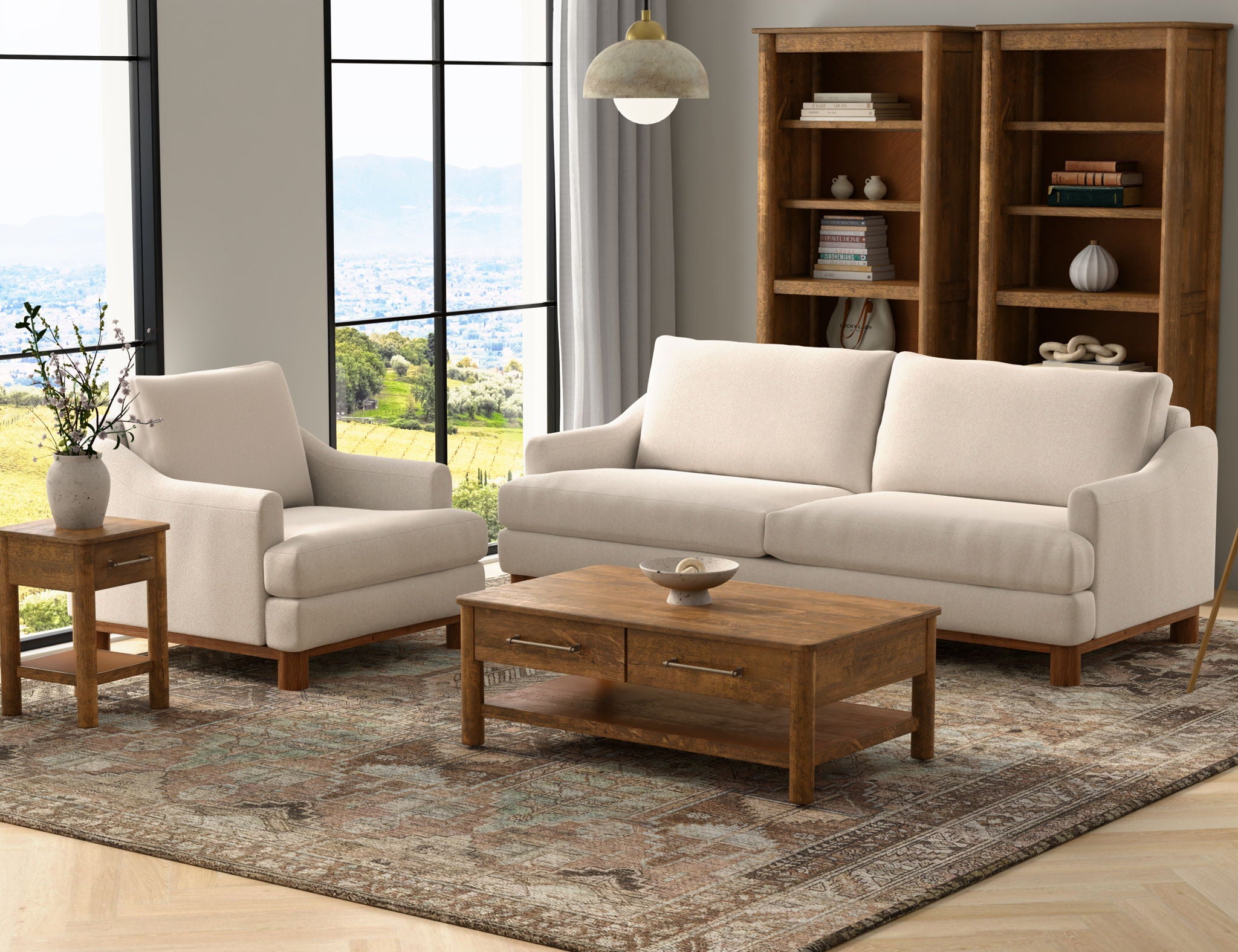 Olimpia - Loveseat - Towny Brown