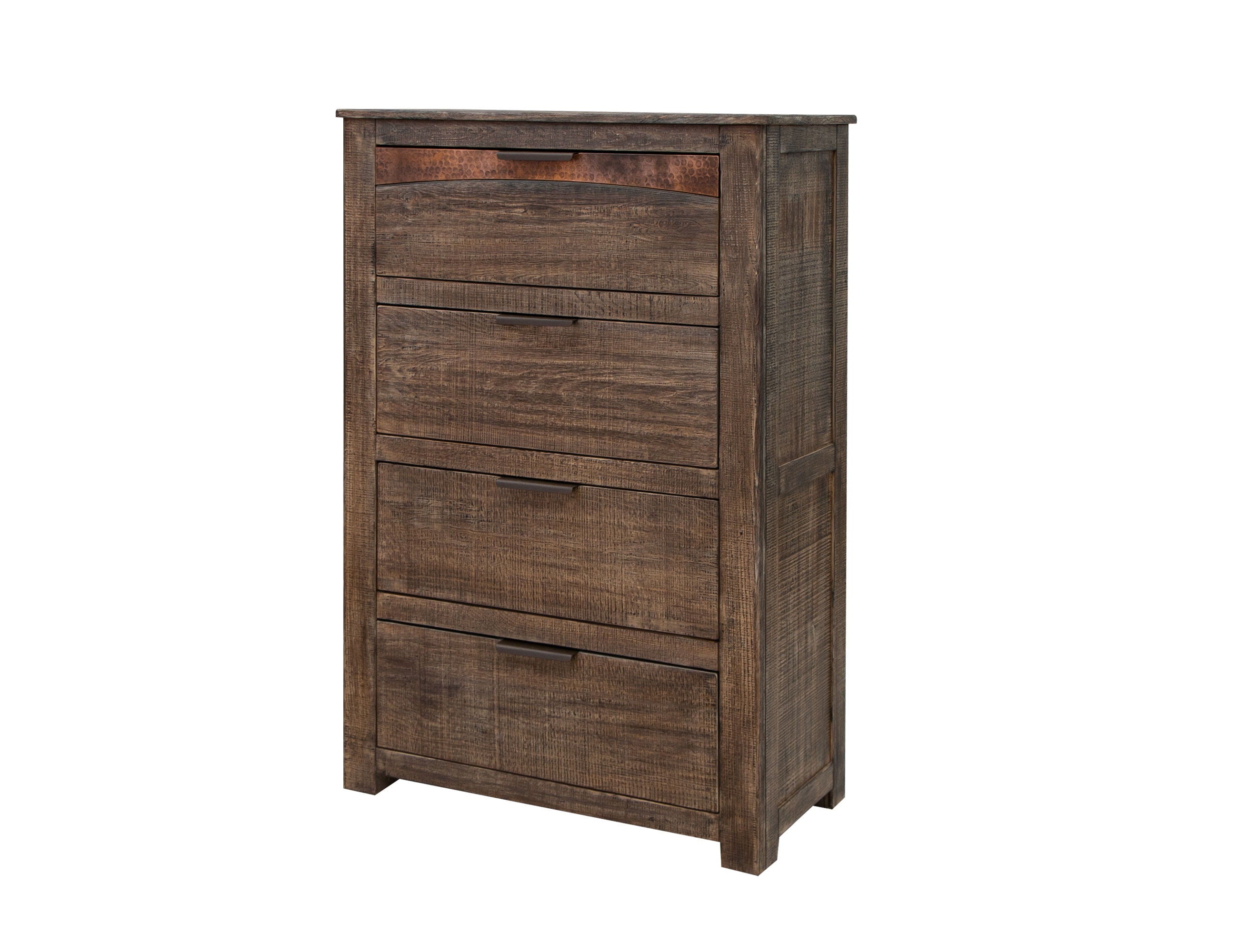 International Furniture Direct Blackburn - Chest - Charred Brown | Meri Furniture