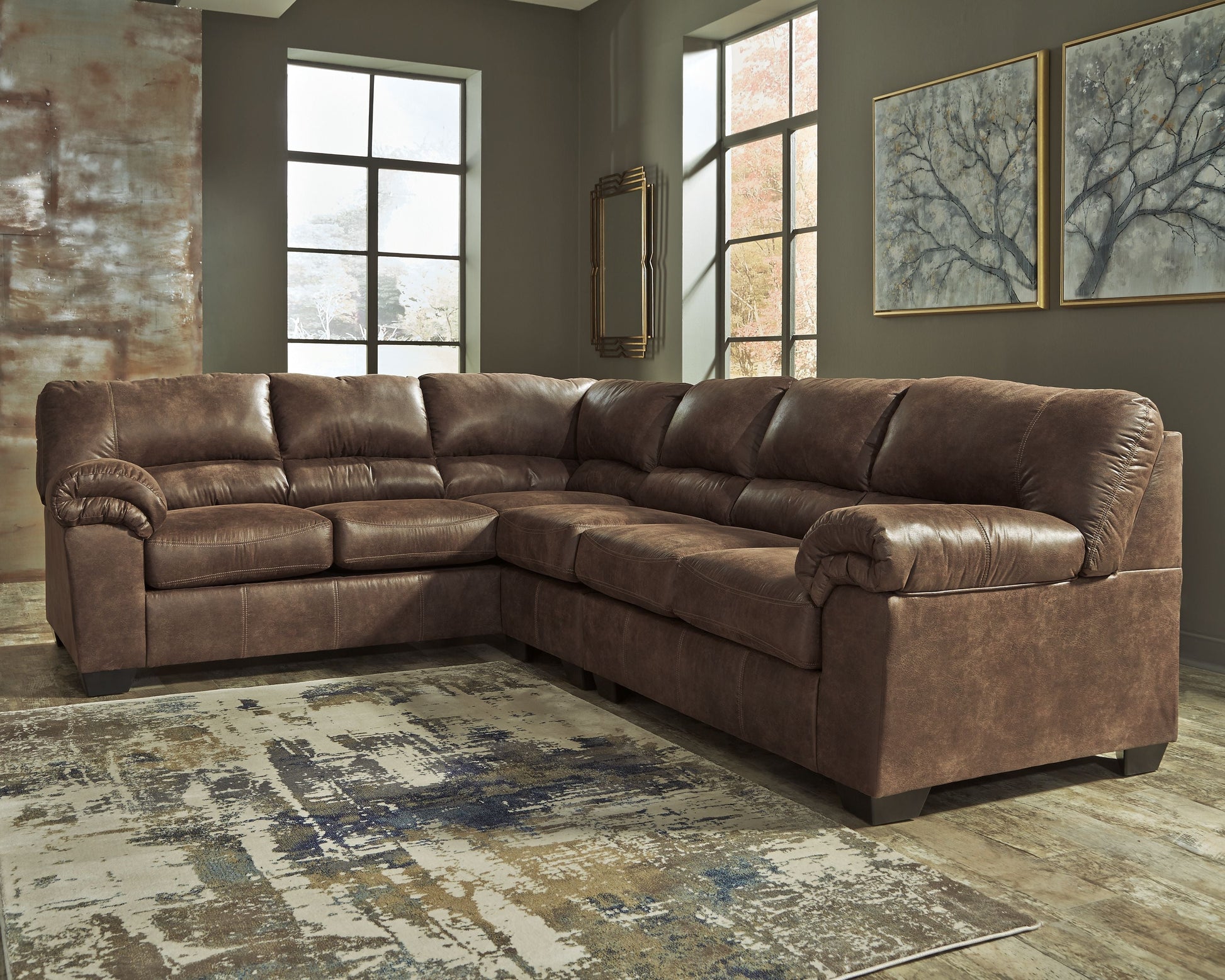 Signature Design by Ashley® Bladen - Loveseat Sectional | Meri Furniture