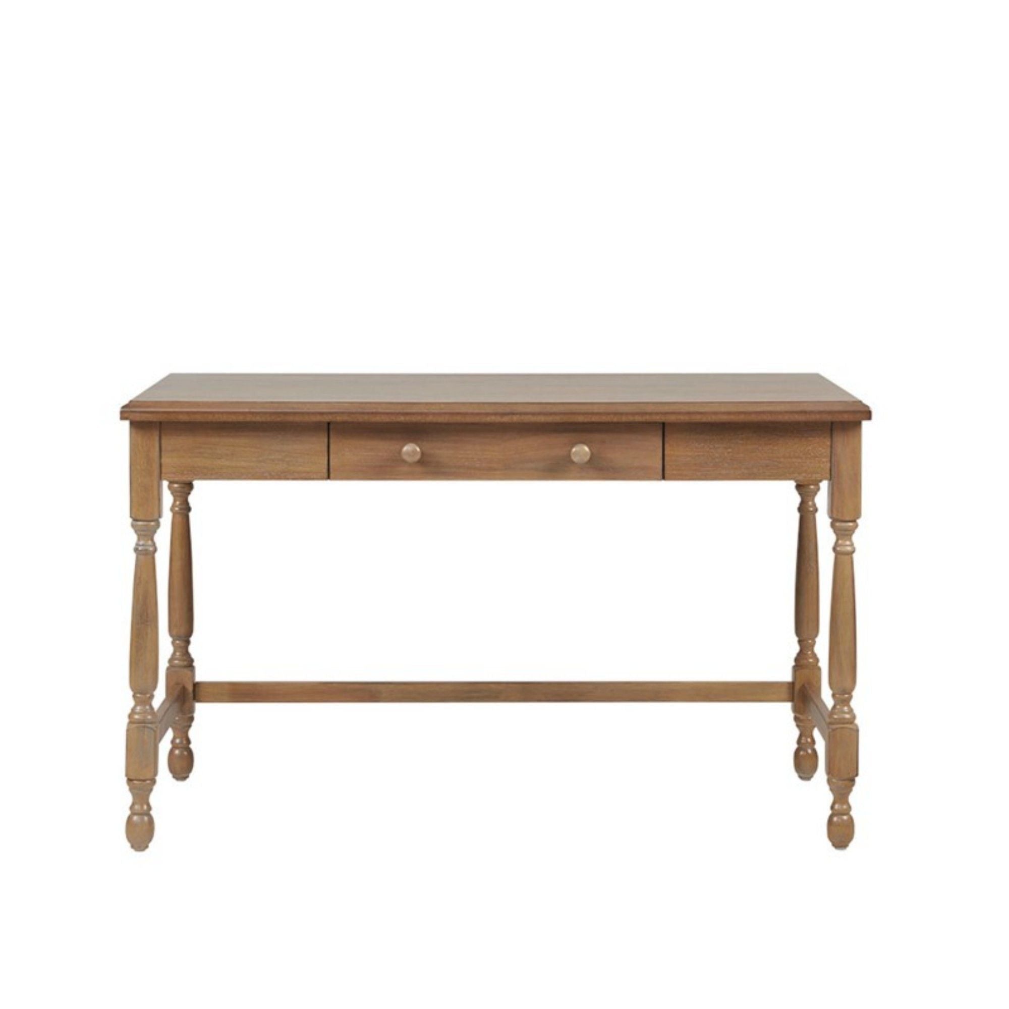 Tabitha - Desk With Drawer And Turned Legs - Natural