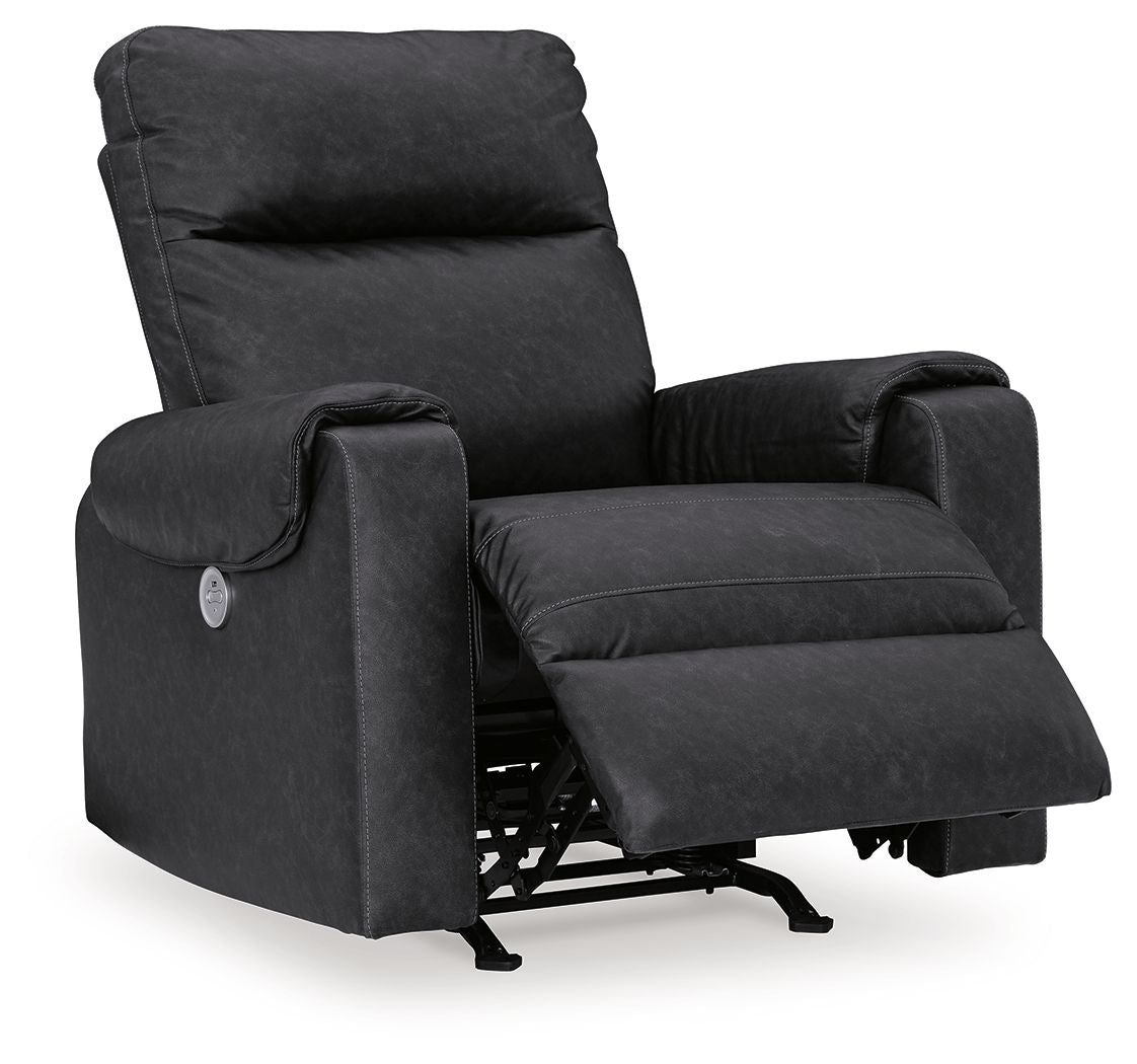 Signature Design by Ashley® Axtellton - Carbon - Power Rocker Recliner | Meri Furniture