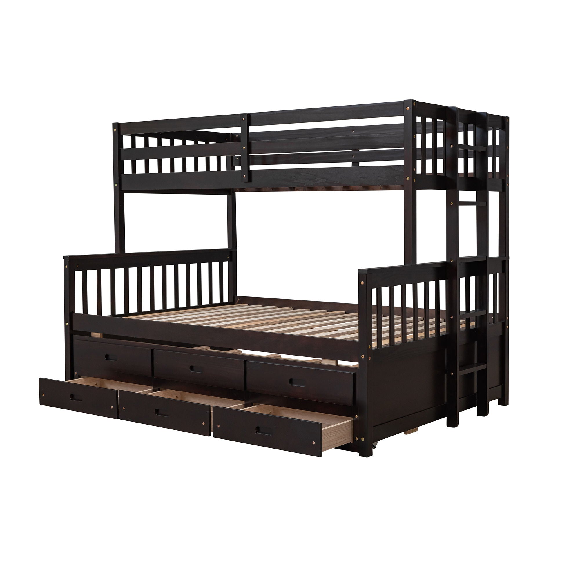 Bunk Bed With Twin Size Trundle And Drawers