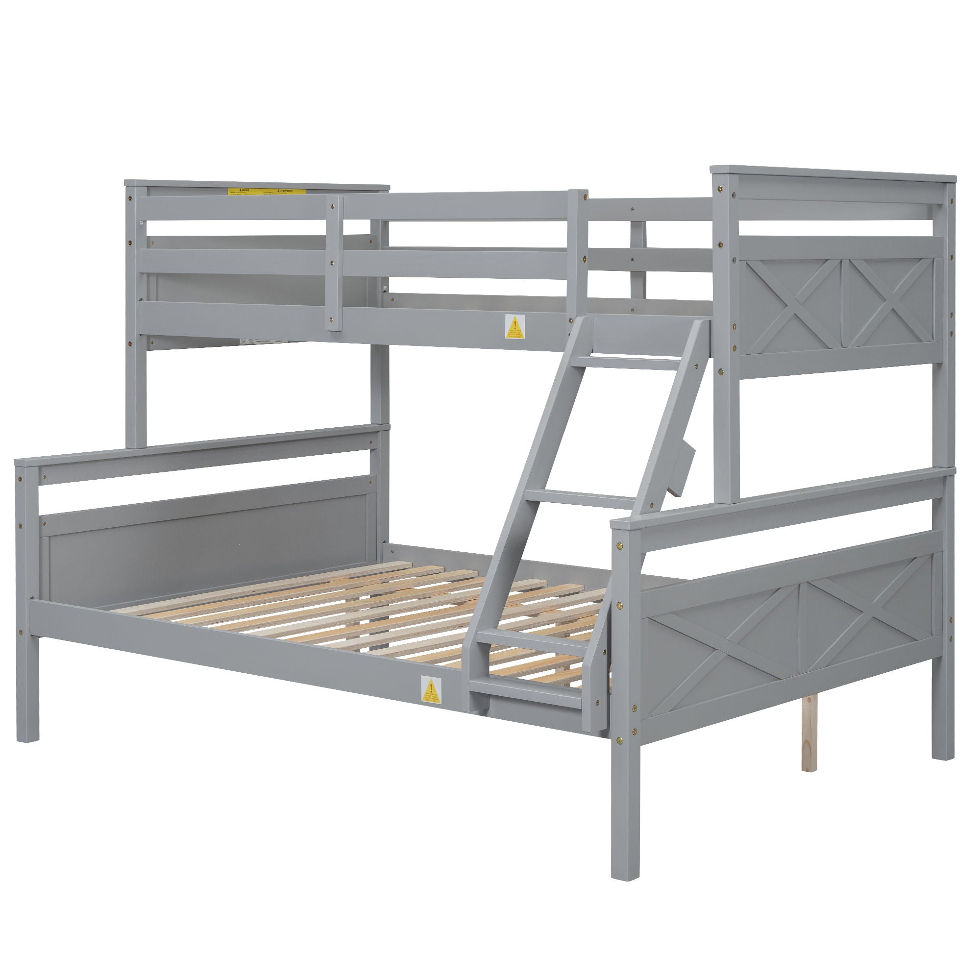 Bunk Bed With Ladder And Safety Guardrail