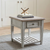Liberty Furniture Heartland - Drawer End Table - White | Meri Furniture
