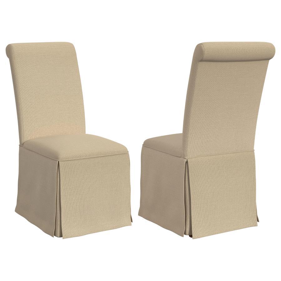 Coaster Fine Furniture Shawna - Upholstered Skirted Dining Chair (Set of 2) | Meri Furniture