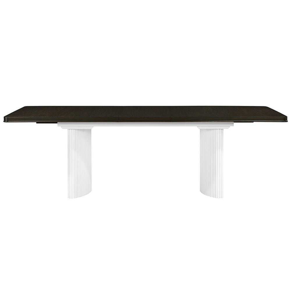 ACME Carena - Dining Table With Leaf - White & Brown Finish | Meri Furniture