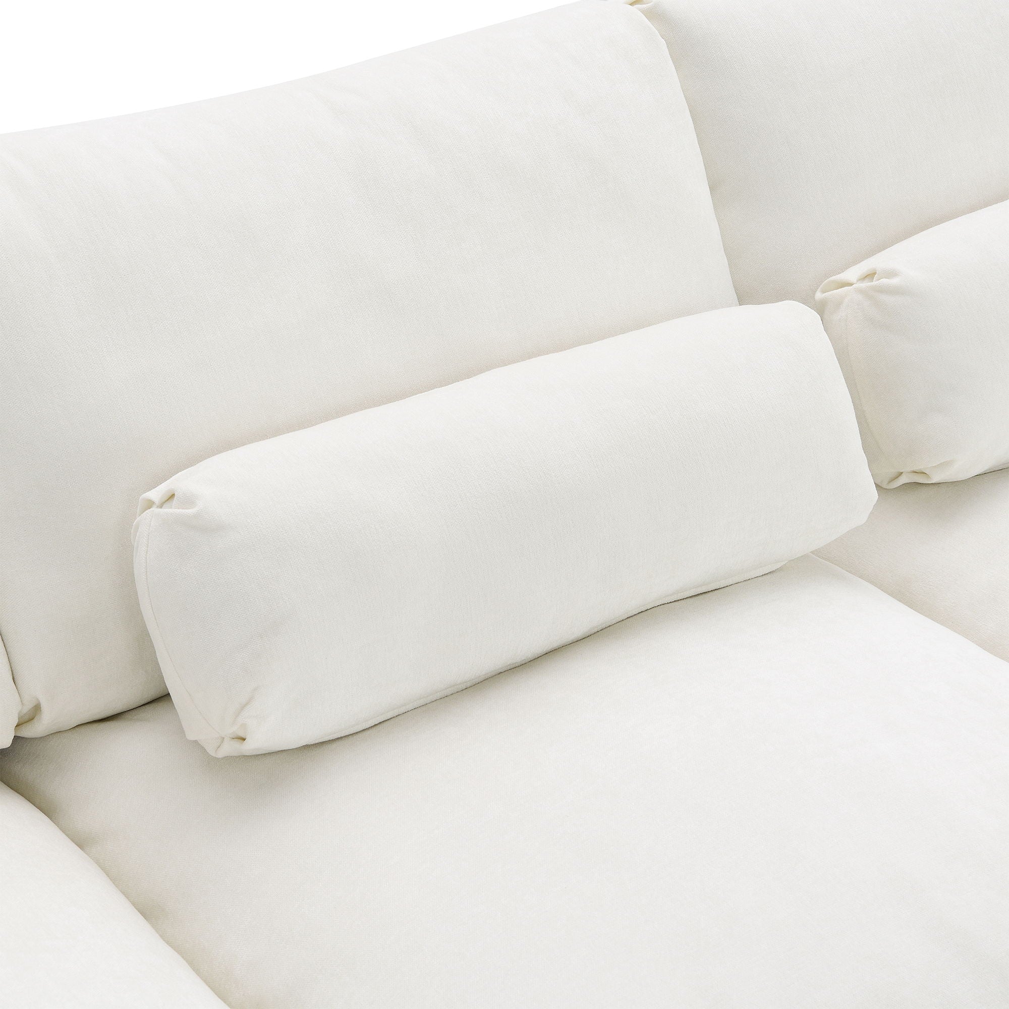 Modular Sectional With Storage Pockets, 5 Seat U Shaped Couch Set With Pillows, Free Combination Modern Cloud Sofa With 2 Movable Ottoman