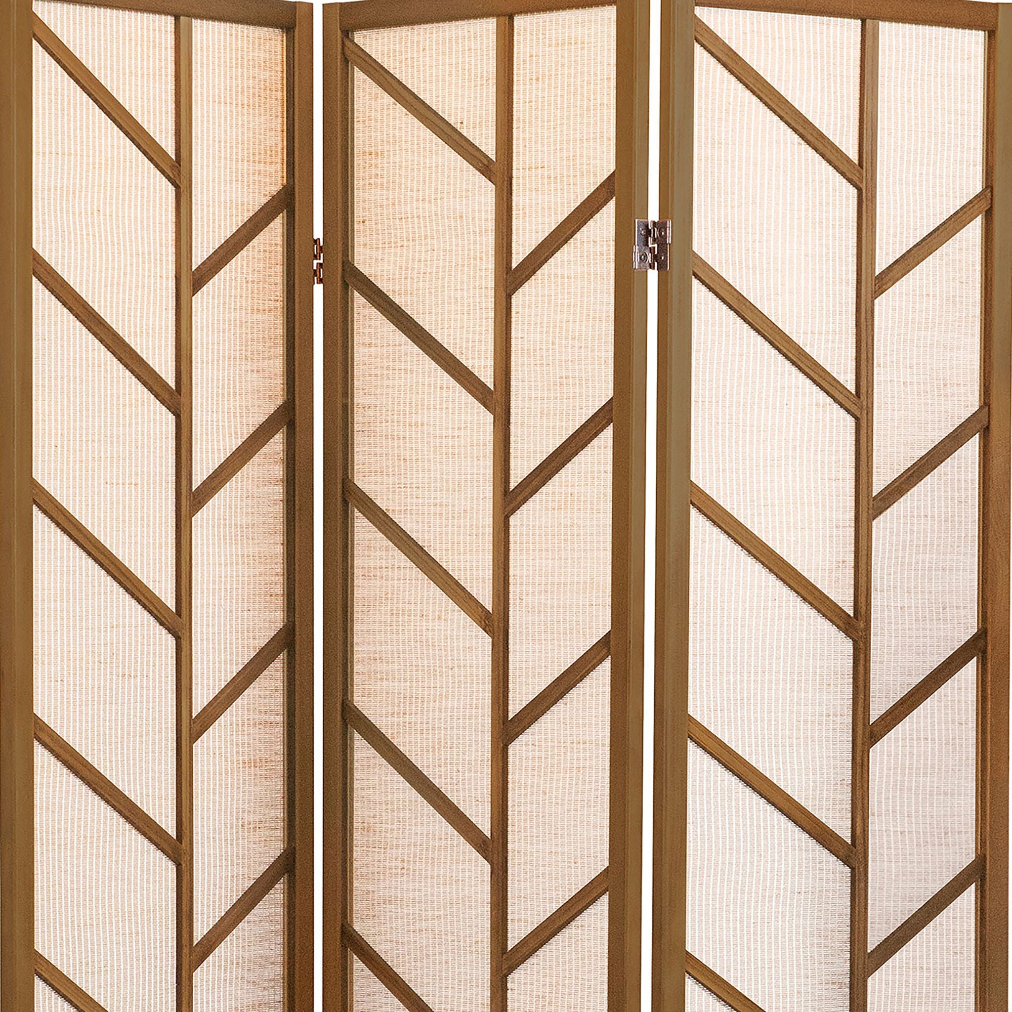 Foldable 3 Panel Screen - Walnut