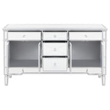 Duchess - 5-Drawer Mirrored Storage Accent Cabinet - Silver