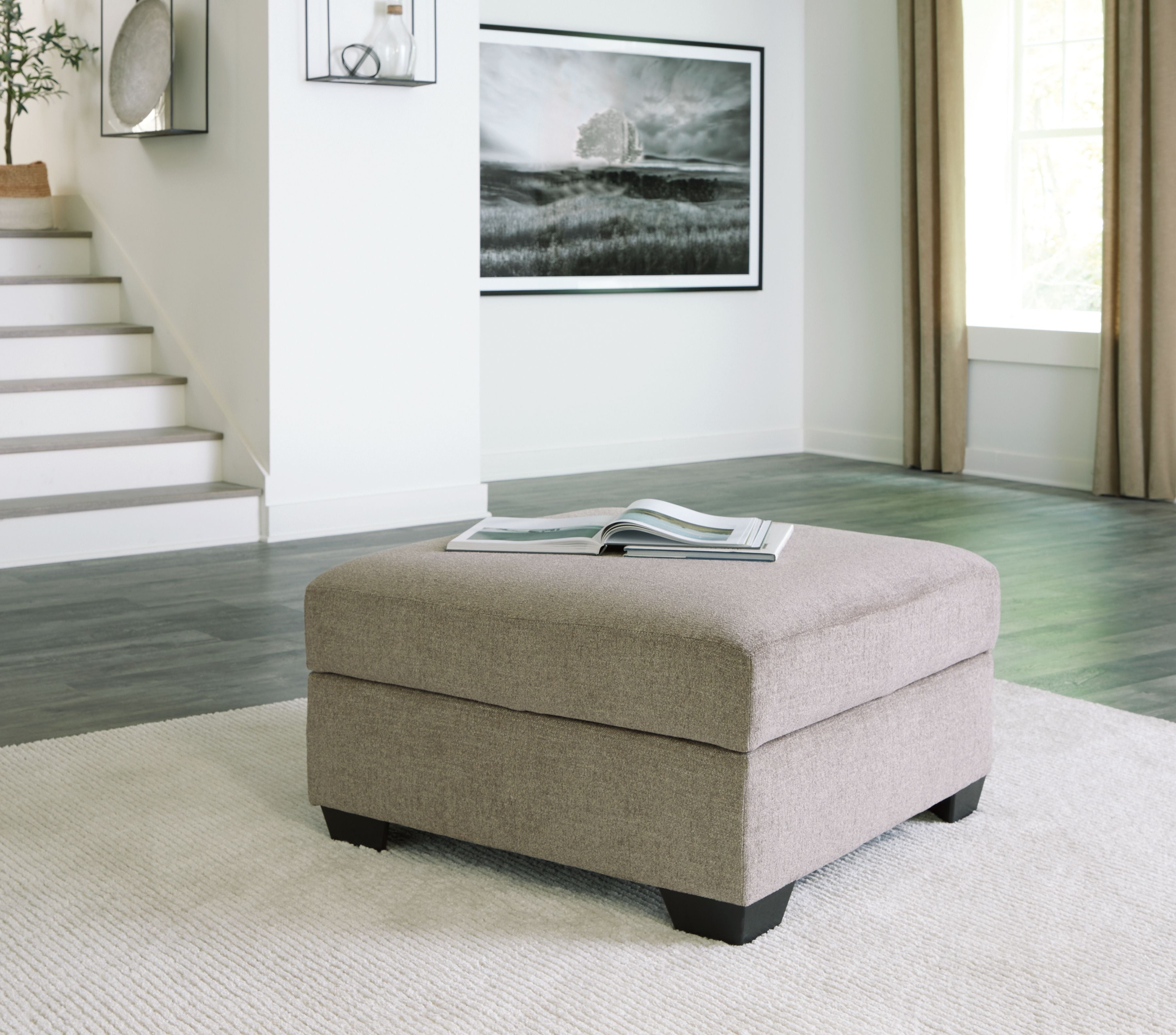 Signature Design by Ashley® Creswell - Stone - Ottoman With Storage | Meri Furniture