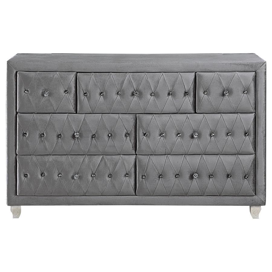 Coaster Fine Furniture Deanna - 7-Drawer Upholstered Dresser | Meri Furniture