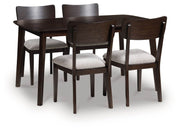 Mallenette - Dining Room Table Set (Set of 5) - Merlot
