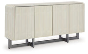 Signature Design by Ashley® Ornawel - Distressed White - Accent Cabinet | Meri Furniture