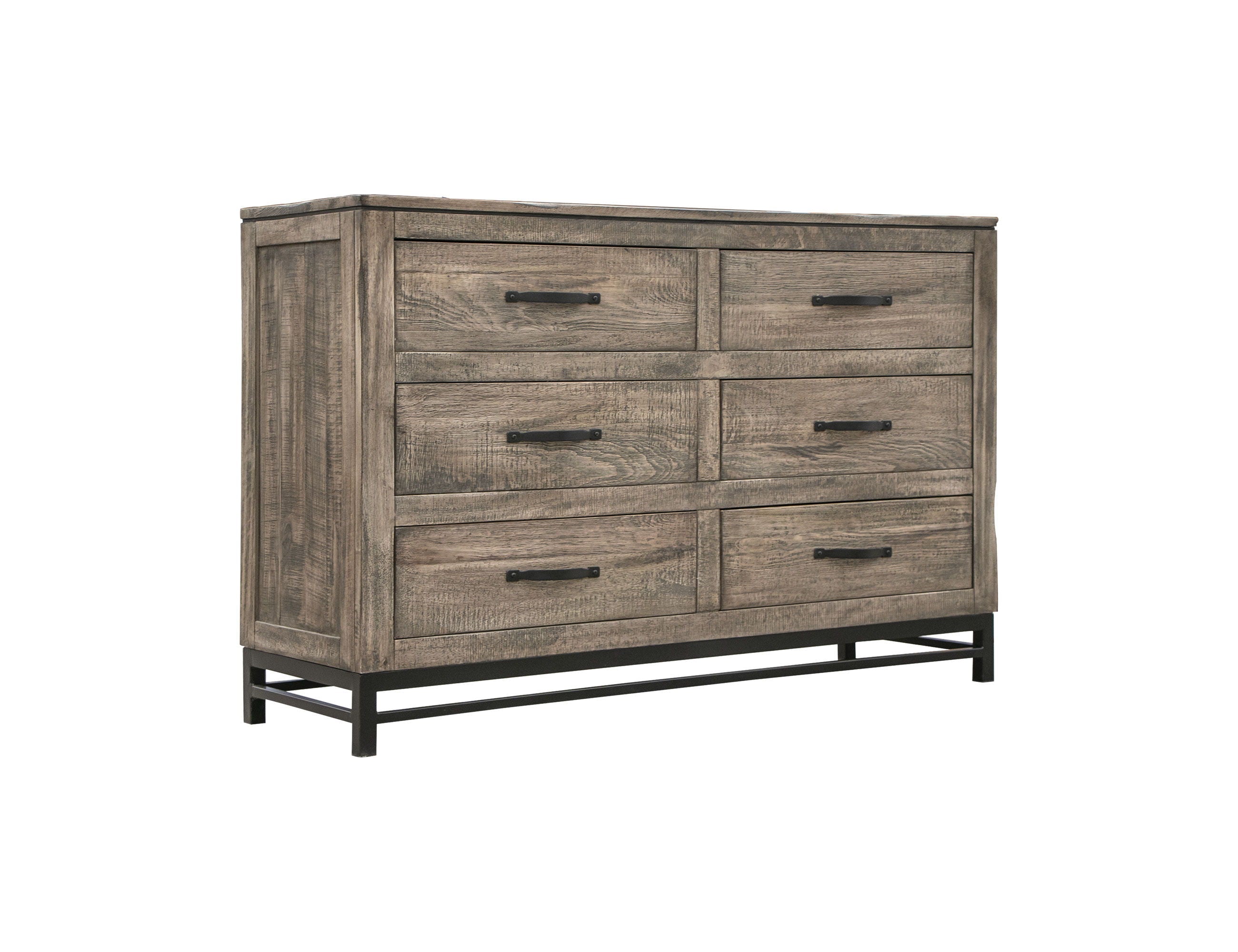 International Furniture Direct Blacksmith - Dresser - Truffle Brown / Oil Black | Meri Furniture