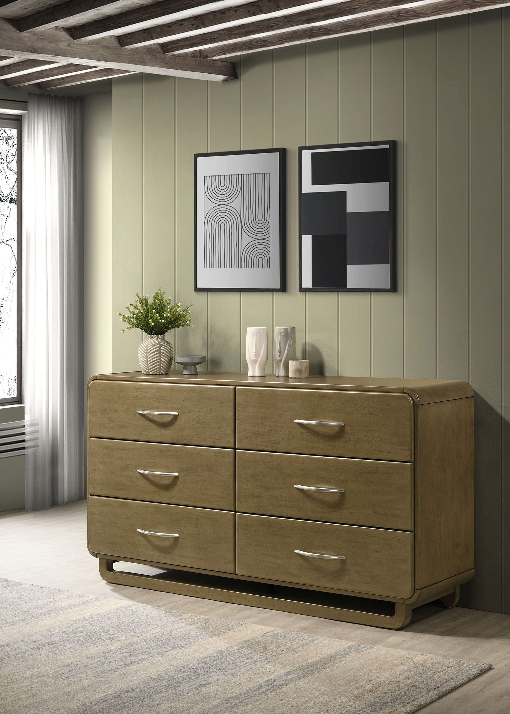 Coaster Fine Furniture Amsbury - 6-Drawer Dresser Cabinet - Nutmeg | Meri Furniture