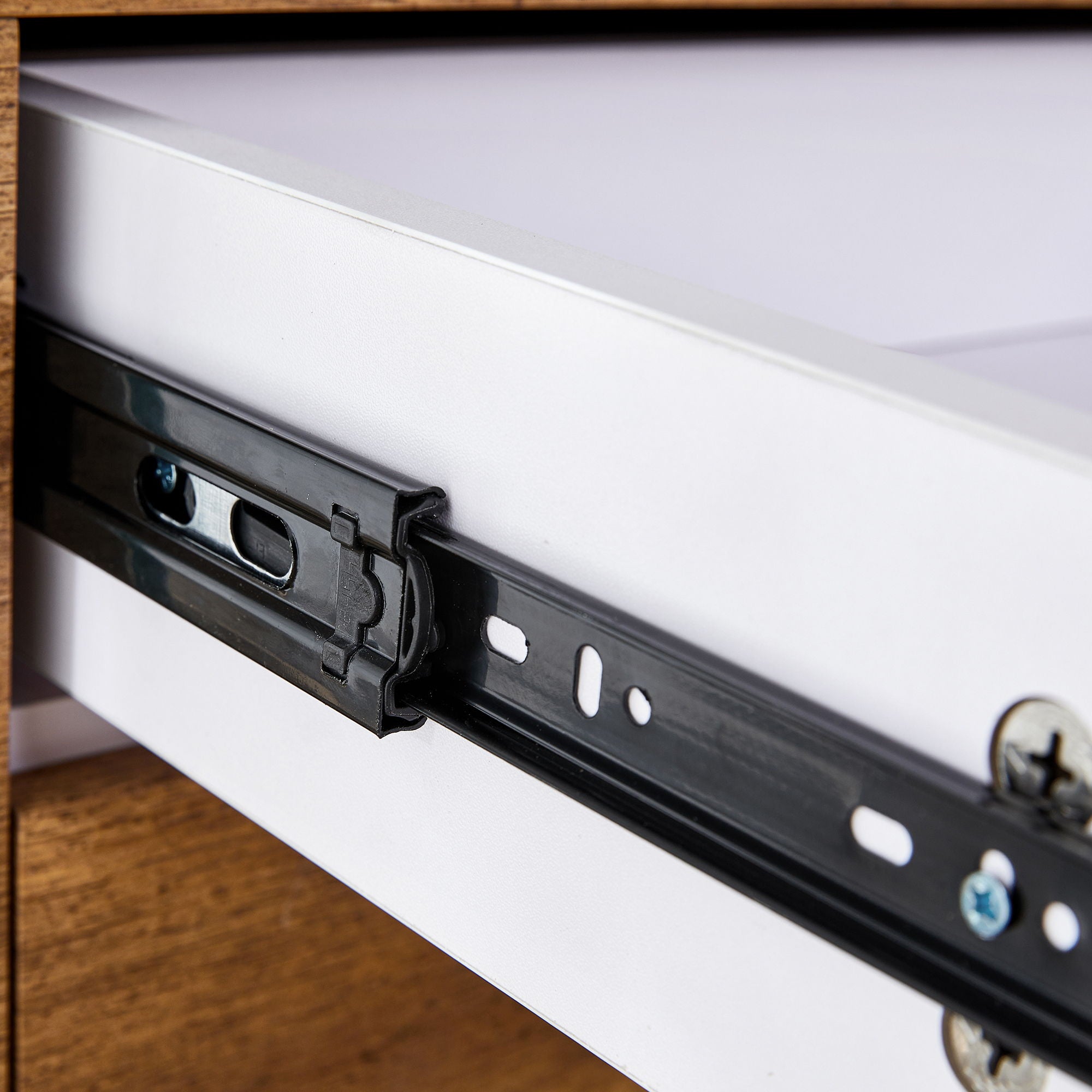 Double Drawer Bedside Table - Wood